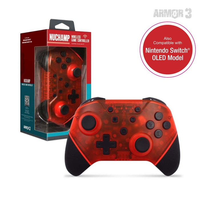 "NuChamp" Wireless Game Controller For Switch®/Switch® Lite (Ruby Red) - SWITCH