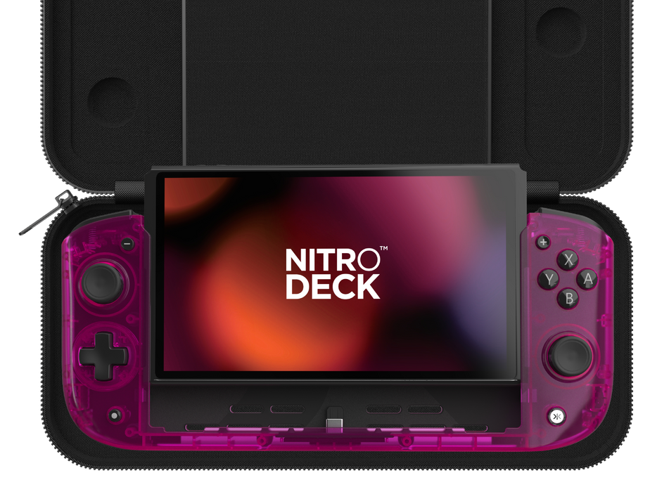 CRKD Nitro Deck [Retro Crystal Pink Limited Edition] with Carry Case - Nintendo Switch