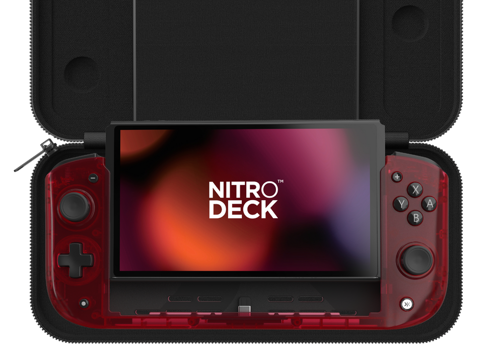 CRKD Nitro Deck [Retro Atomic Red Limited Edition] with Carry Case - Nintendo Switch