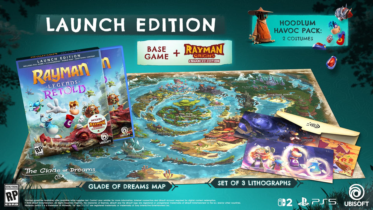 Rayman Legends Retold [Launch Edition] [Game-Key Card] - Nintendo Switch 2 (PRE-ORDER)