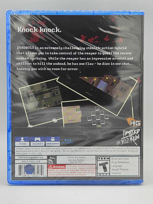 Deadbolt [Limited Run Games #302] (Barcode - Hole-punched) - PlayStation 4