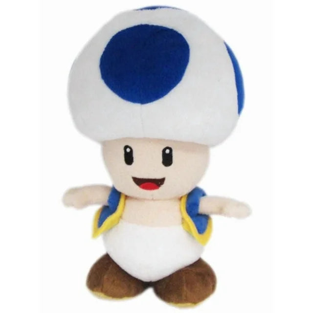 Super Mario Bros All Star Collection Blue Toad 8" Plush [Little Buddy]