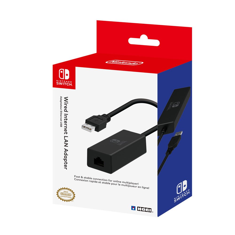 Nintendo Switch ブラック※LANコネクタ付き Nintendo Switch Wired Internet LAN Adapter by HORI - SWITCH