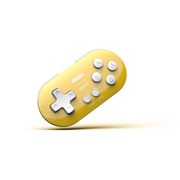 8Bitdo Zero 2 Bluetooth Gamepad Keychain Sized Mini Controller for Switch, Windows & Android [Yellow] - SWITCH