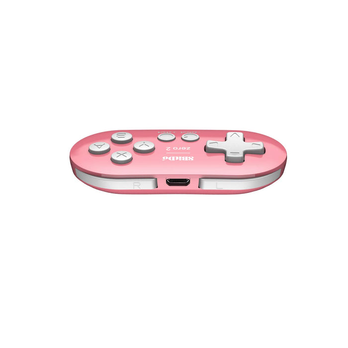 8Bitdo Zero 2 Bluetooth Gamepad Keychain Sized Mini Controller for Switch, Windows & Android [Pink] - SWITCH