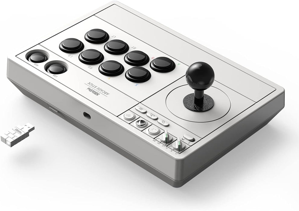 8Bitdo Arcade Stick (White) for Xbox Series X|S and Xbox One Arcade Fight Stick with 3.5mm Audio Jack