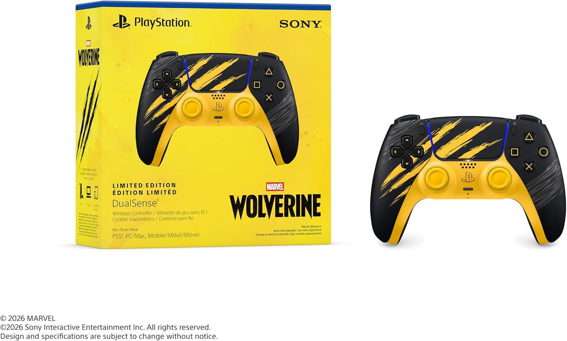 DualSense Wireless Controller – Marvel’s Wolverine Battle Yellow Limited Edition - PlayStation 5