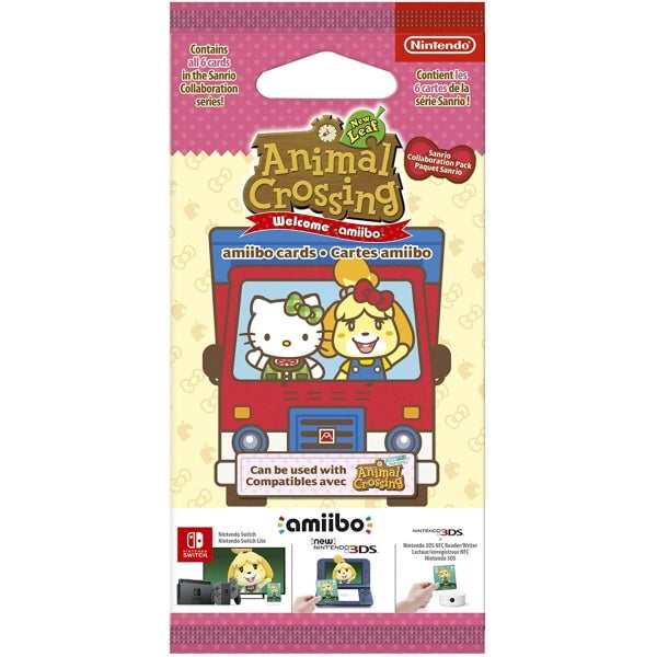 Amiibo Card Pack - Welcome to Animal Crossing Sanrio Collaboration Pack Import [1 Pack, 6 Cards Included]