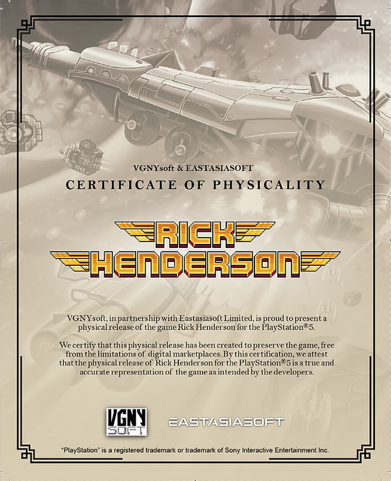 Rick Henderson (Standard Edition) - Playstation 5