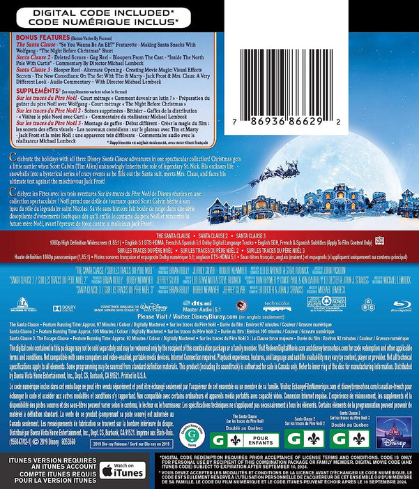 The Santa Clause 3-Movie Collection - BLU-Ray