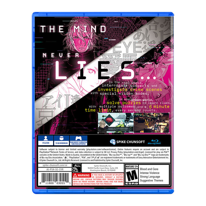 AI: The Somnium Files [Standard Edition] - Playstation 4