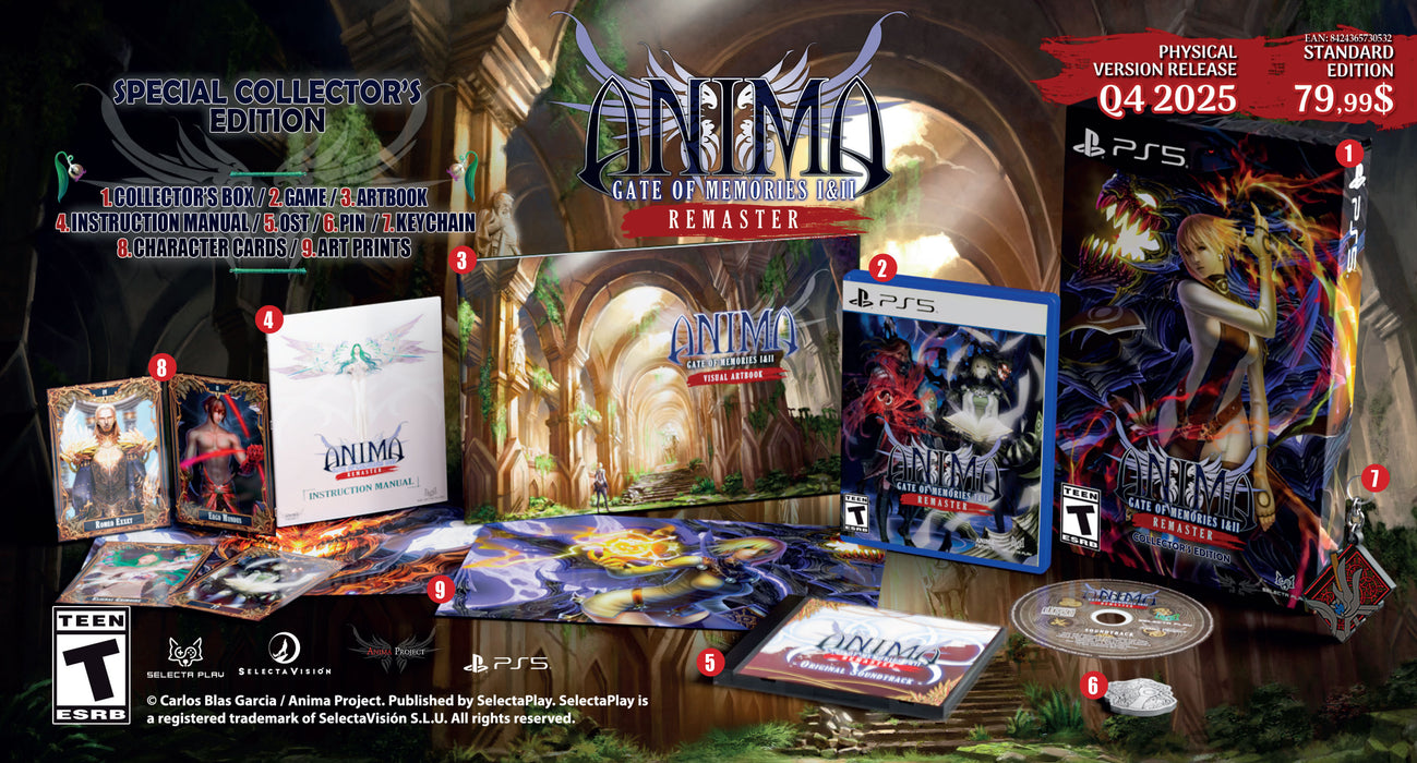 Anima Gate of Memories I&II Remaster [Special Collector's Edition] - Playstation 5 (PRE-ORDER) (FREE SHIPPING)