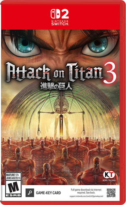 Attack on Titan 3 [SteelBook® Launch Edition – Featuring ICONART™] [Game-Key Card] - Nintendo Switch 2 (PRE-ORDER)