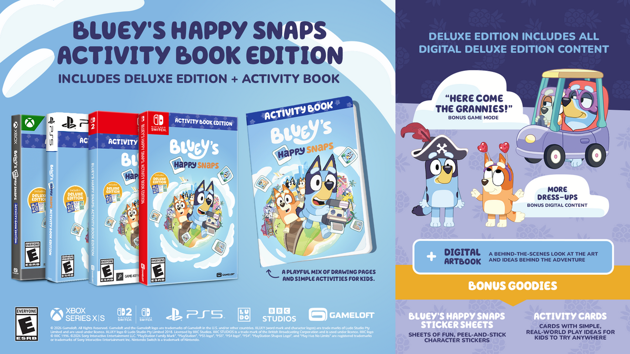 Bluey's Happy Snaps Activity Book Edition - Nintendo Switch (PRE-ORDER)