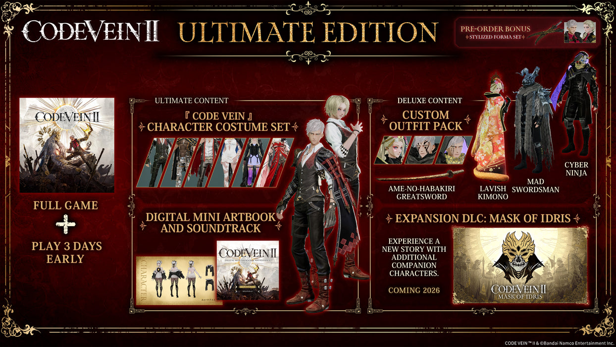 Code Vein 2 [Ultimate Edition] - Playstation 5 (PRE-ORDER) (FREE SHIPPING)