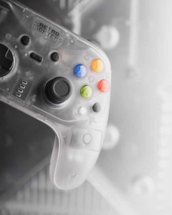 Retro Fighters Hunter Wireless Controller for Original XBOX, Switch & PC [Crystal] - Xbox