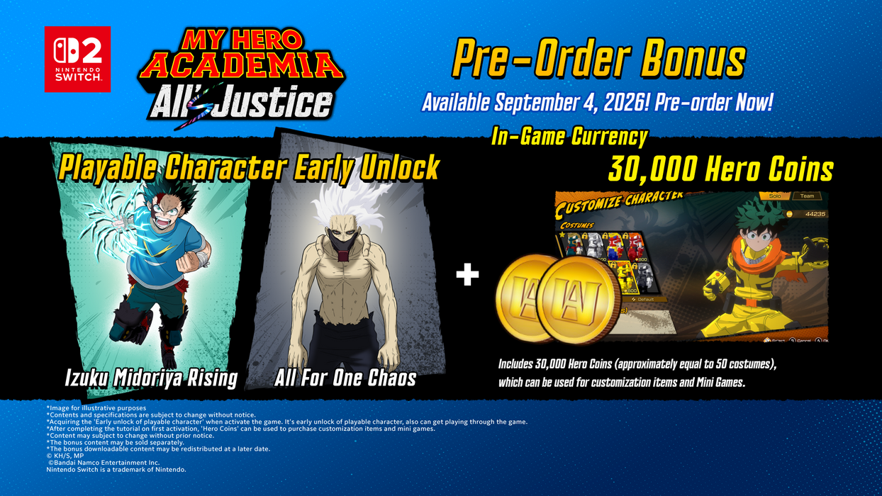 My Hero Academia All's Justice [Game-Key Card] - Nintendo Switch 2 (PRE-ORDER)