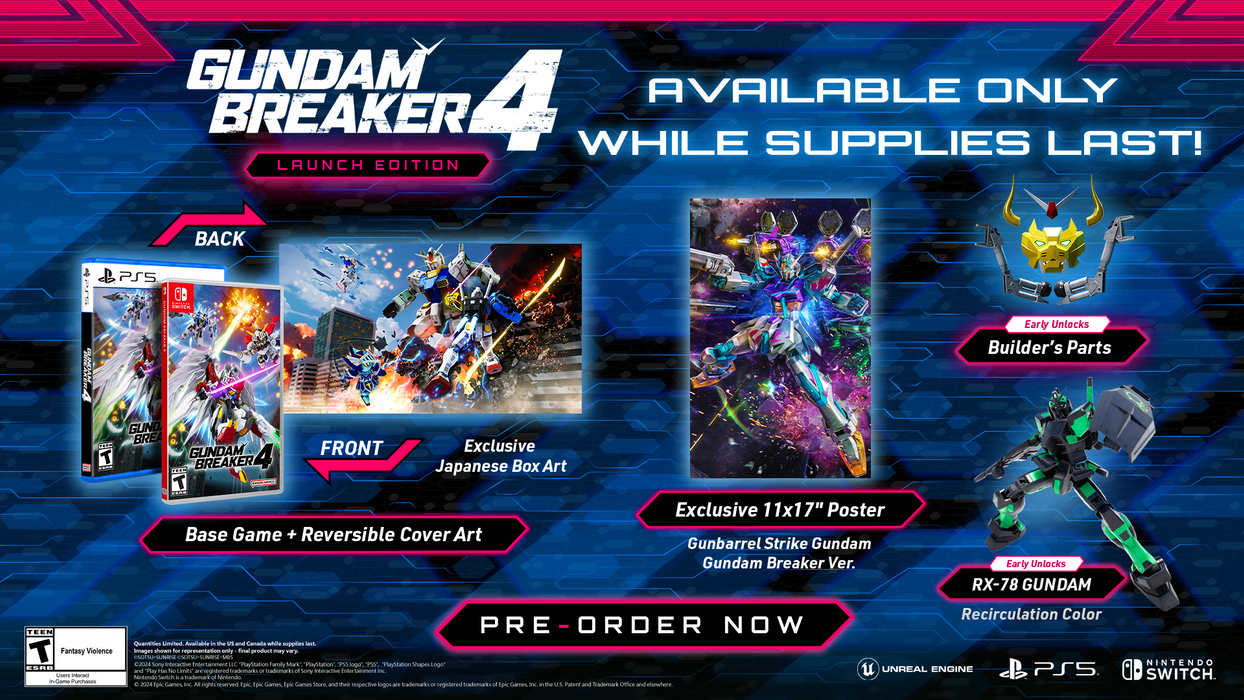 Gundam Breaker 4 [LAUNCH EDITION] - SWITCH (PRE-ORDER)