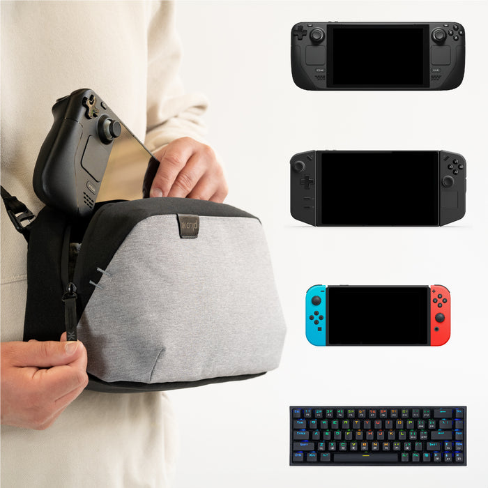 CRKD Pro Gaming Gear Carry Bag [Light Grey] - Nintendo Switch