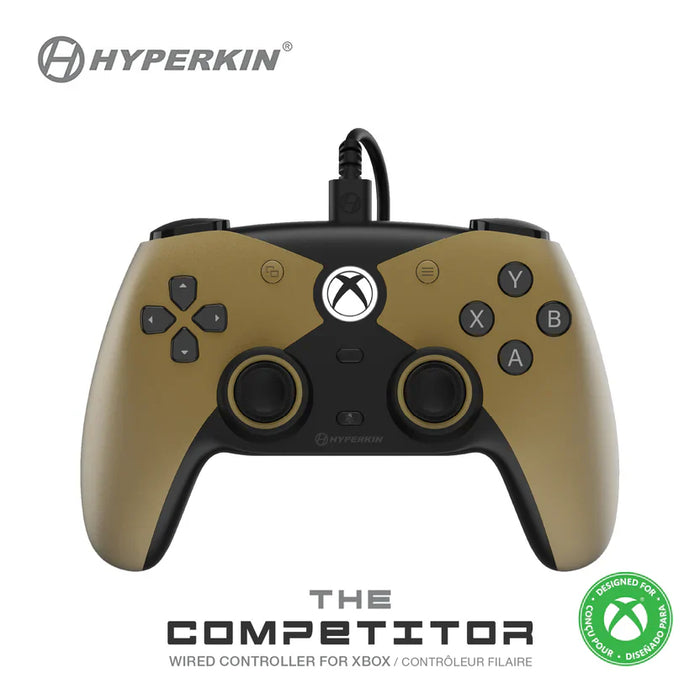Hyperkin - THE COMPETITOR WIRED CONTROLLER XBS/PC (GOLD)