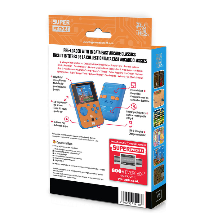 Data East Super Pocket - HYPER MEGA TECH  (FREE SHIPPING)