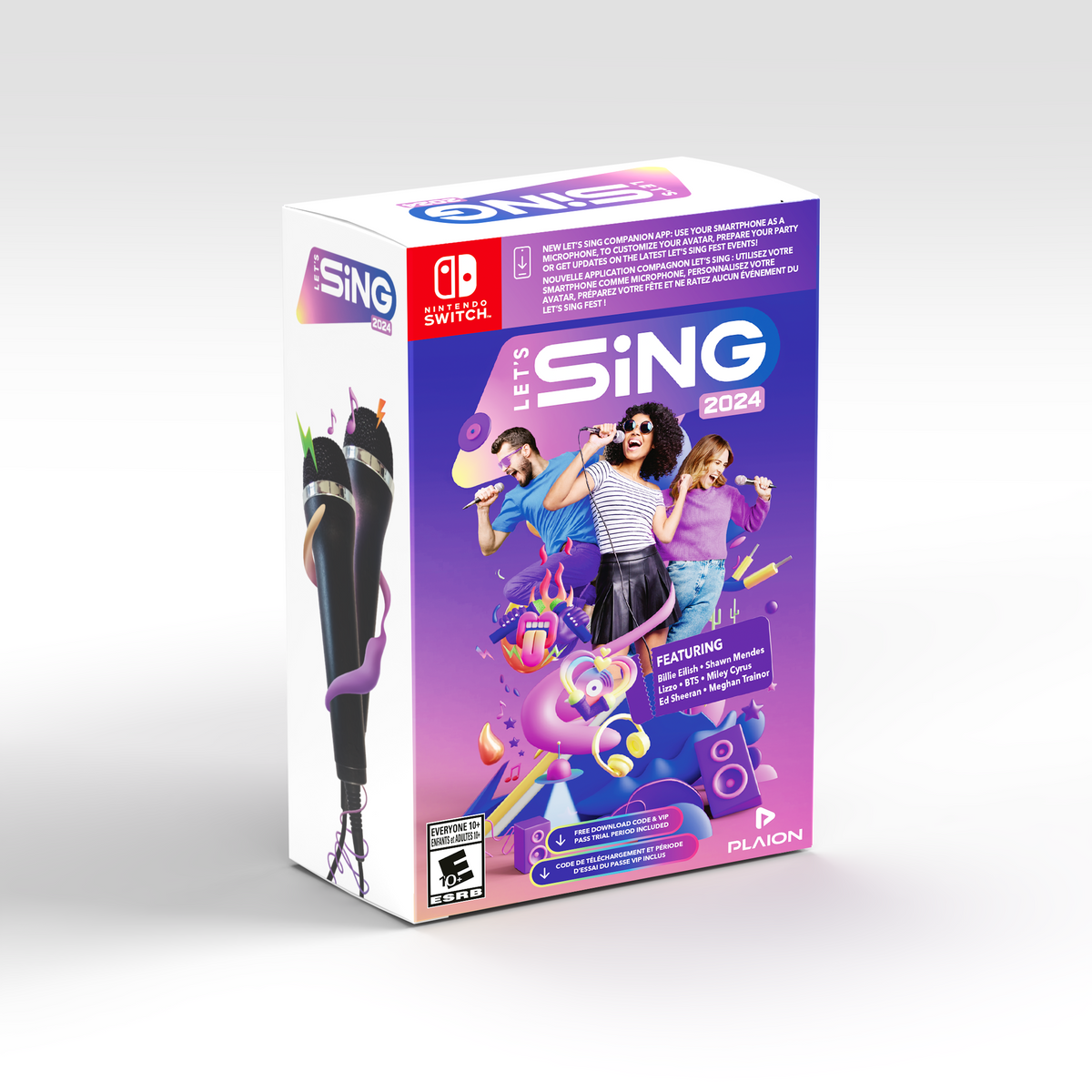 Let's Sing 2024 + 2 Microphones Bundle - Nintendo Switch