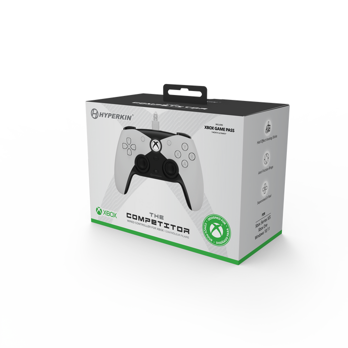 The Competitor Wired Controller (Hyperkin) (White) – Xbox Series & PC