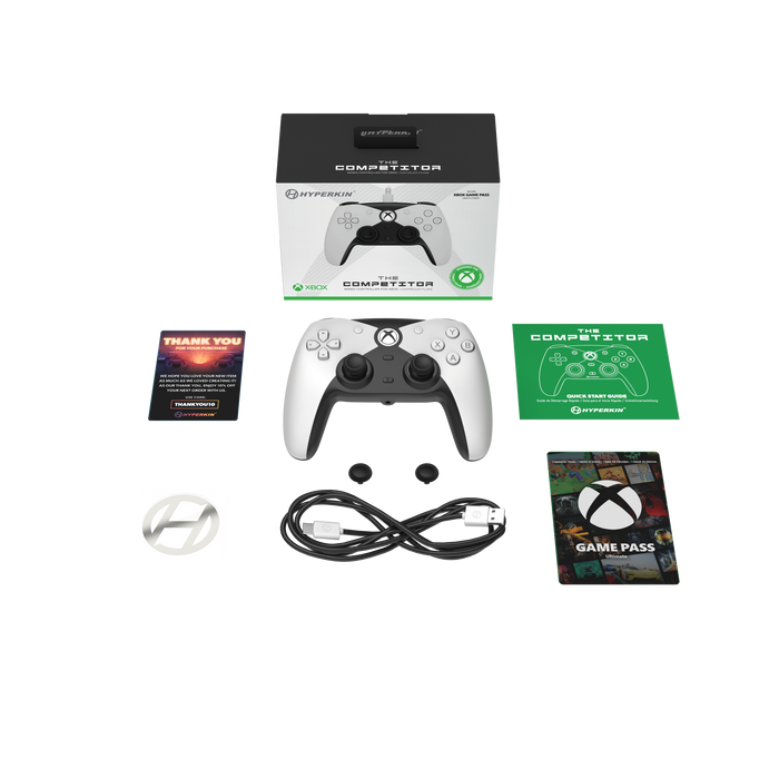 The Competitor Wired Controller (Hyperkin) (White) – Xbox Series & PC