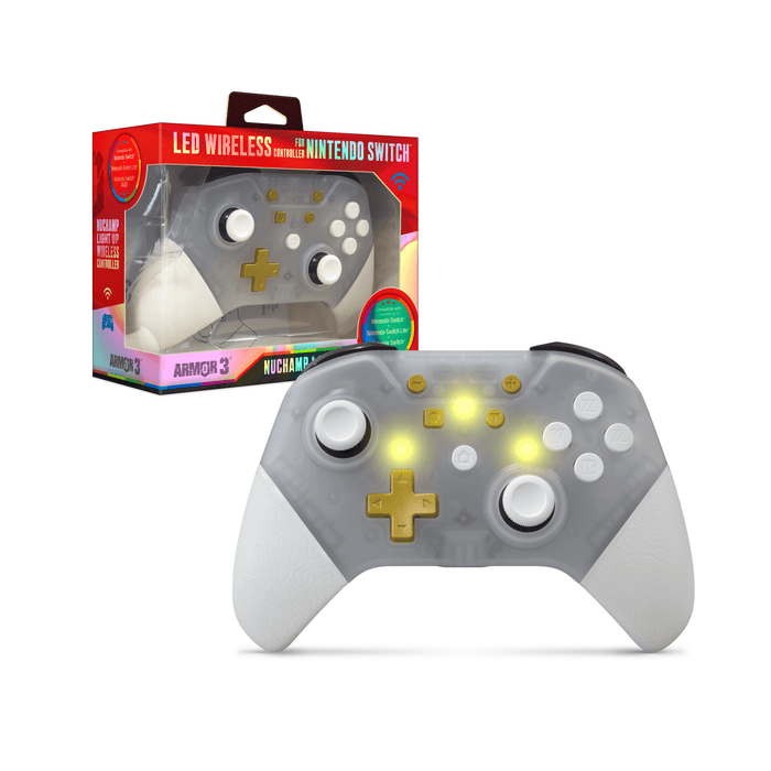 NuChamp" Wireless Game Controller for Nintendo Switch® OLED Model/Switch® Lite/Switch®(Clear/LED)
