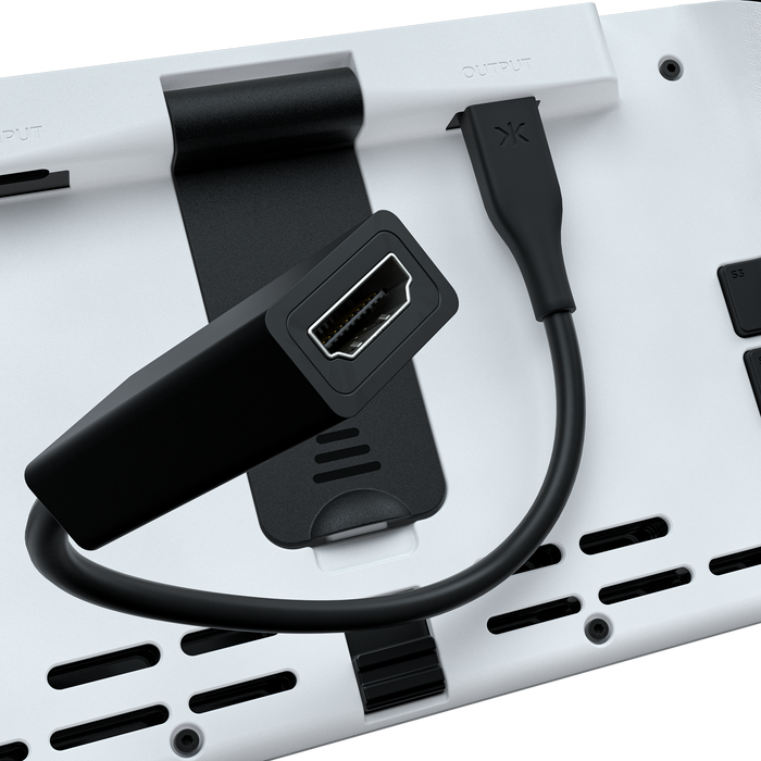 CRKD Nitro Deck+ Handheld Pro Controller for Nintendo Switch with HDMI Adapter [Clear White] - Nintendo Switch