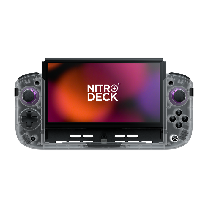 CRKD Nitro Deck+ Handheld Pro Controller for Nintendo Switch with HDMI Adapter [Clear White] - Nintendo Switch