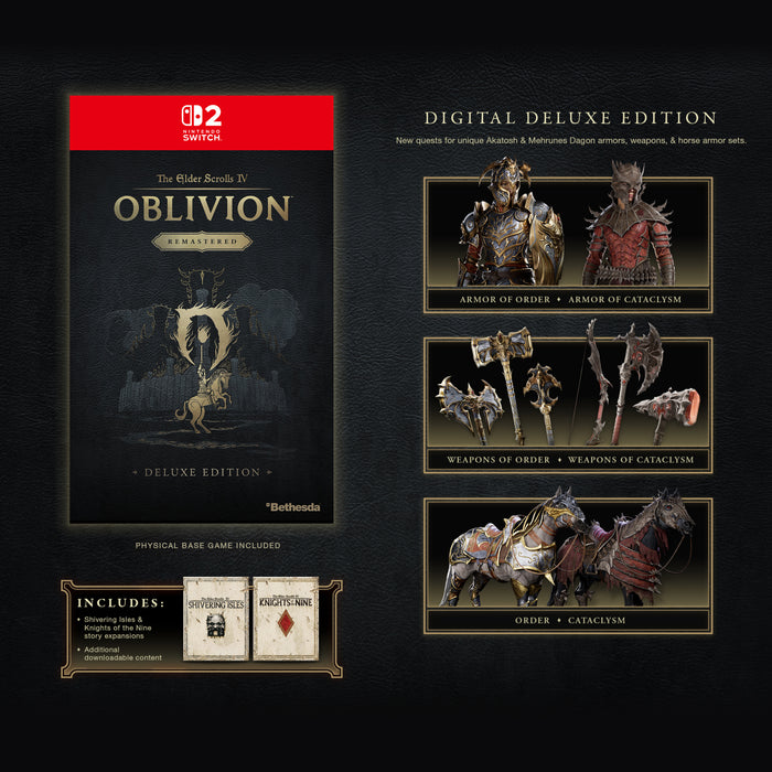 The Elder Scrolls IV: Oblivion Remastered- Physical Deluxe Edition - Nintendo Switch 2 (PRE-ORDER) (FREE SHIPPING)