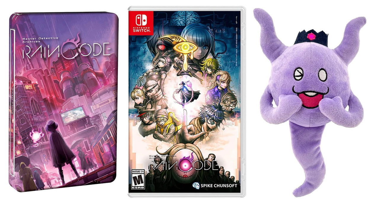 Master Detective Archives RAIN CODE + SteelBook & Plush Bundle - Nintendo Switch