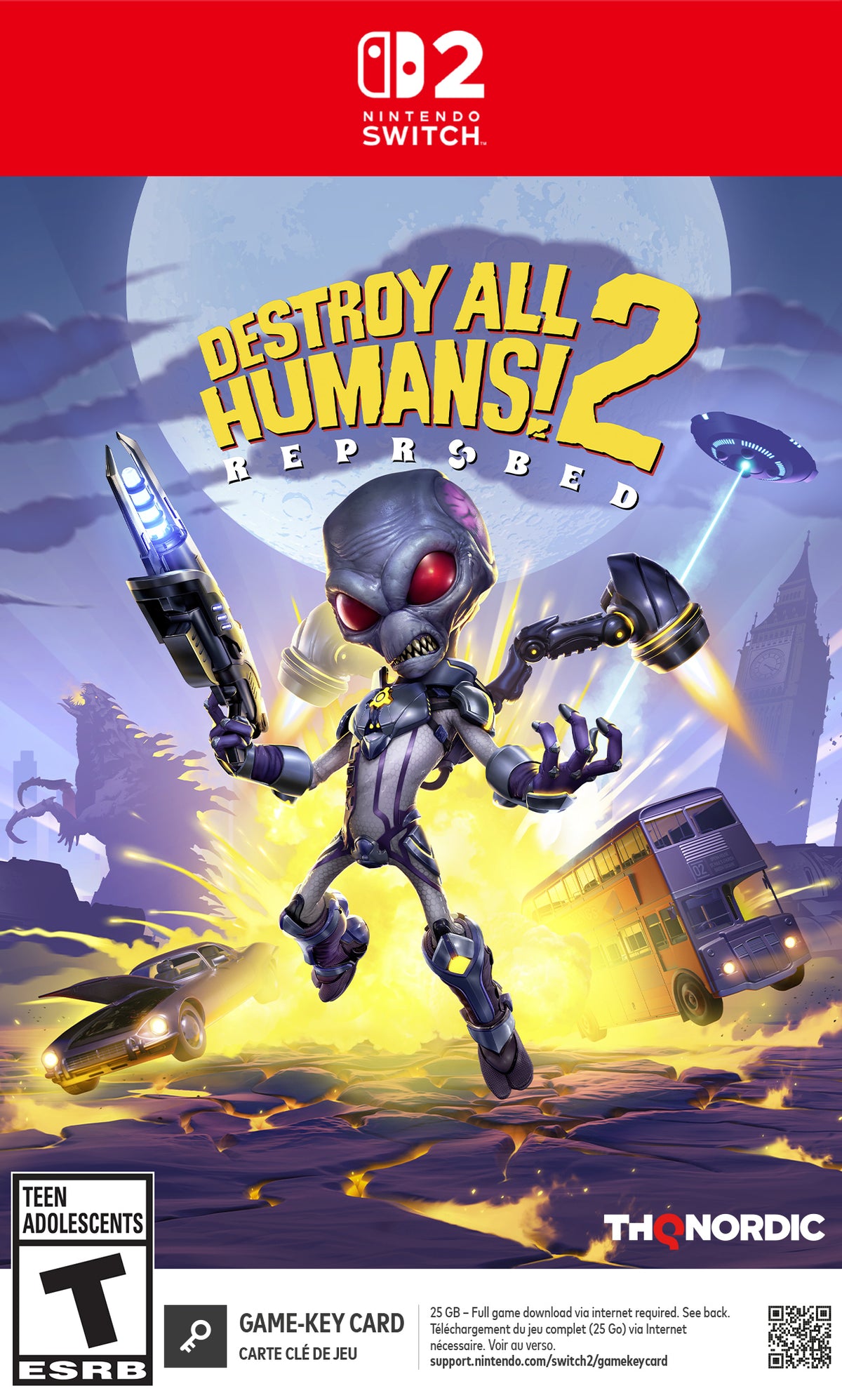 Destroy All Humans! 2 Reprobed [Game-Key Card] - Nintendo Switch 2