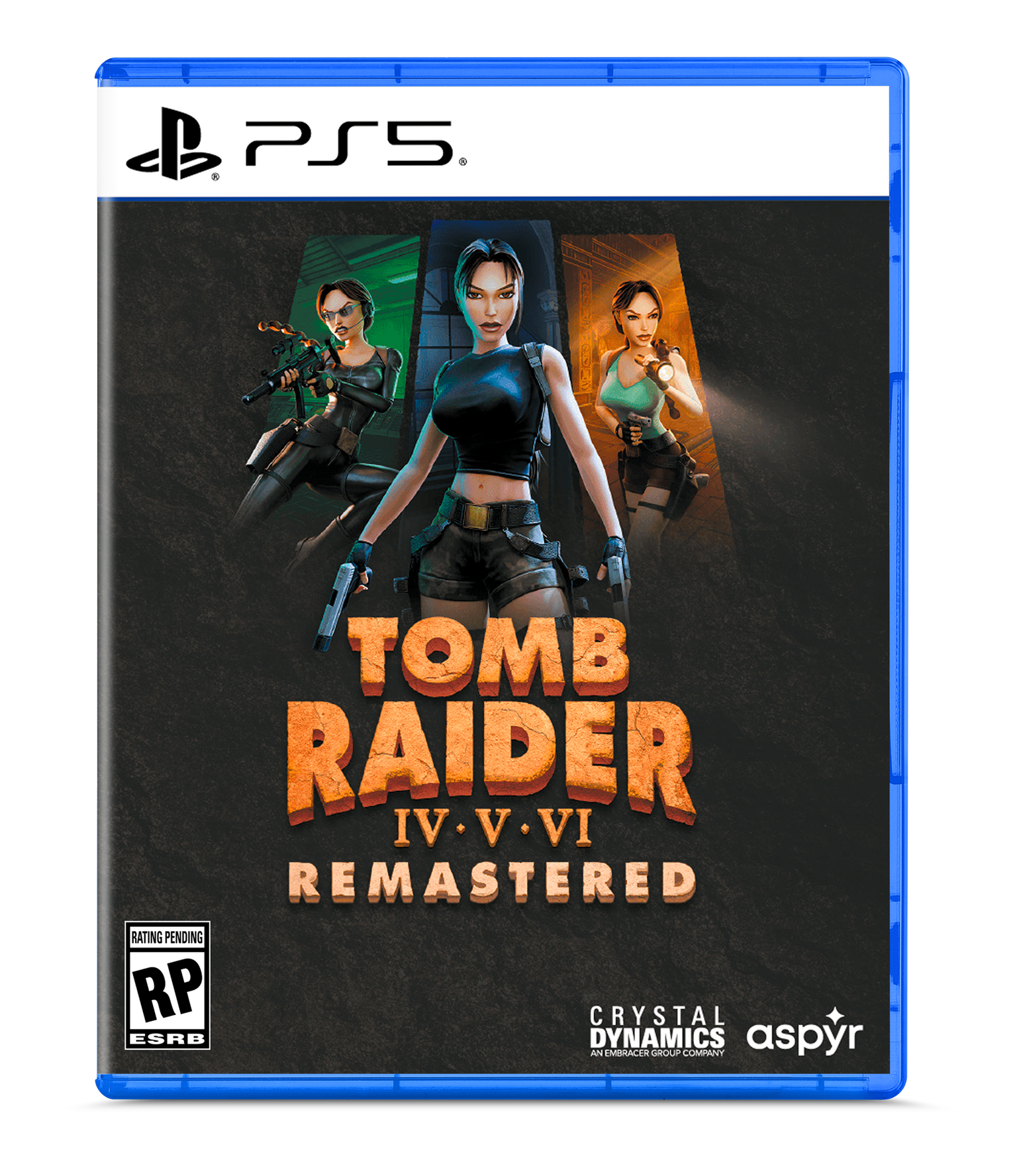 Tomb Raider IV V VI Remastered PS5 physical box artwork