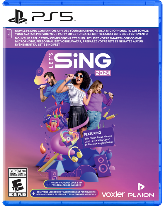 Let's Sing 2024 + 2 Microphones Bundle - Playstation 5 [FREE SHIPPING]