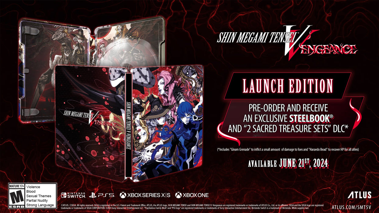 Shin Megami Tensei V: Vengeance Steelbook Launch Edition - PS5 [FREE SHIPPING] (PRE-ORDER)