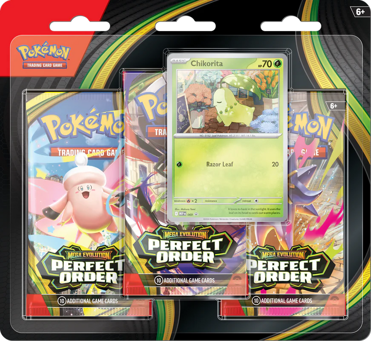 Pokemon TCG Mega Evolution Set 3 Perfect Order 3 Pack Blister VIDEOGAMESPLUS.CA Pokemon TCG Mega Evolution Set 3 Perfect Order 3 Pack Blister VIDEOGAMESPLUS.CA