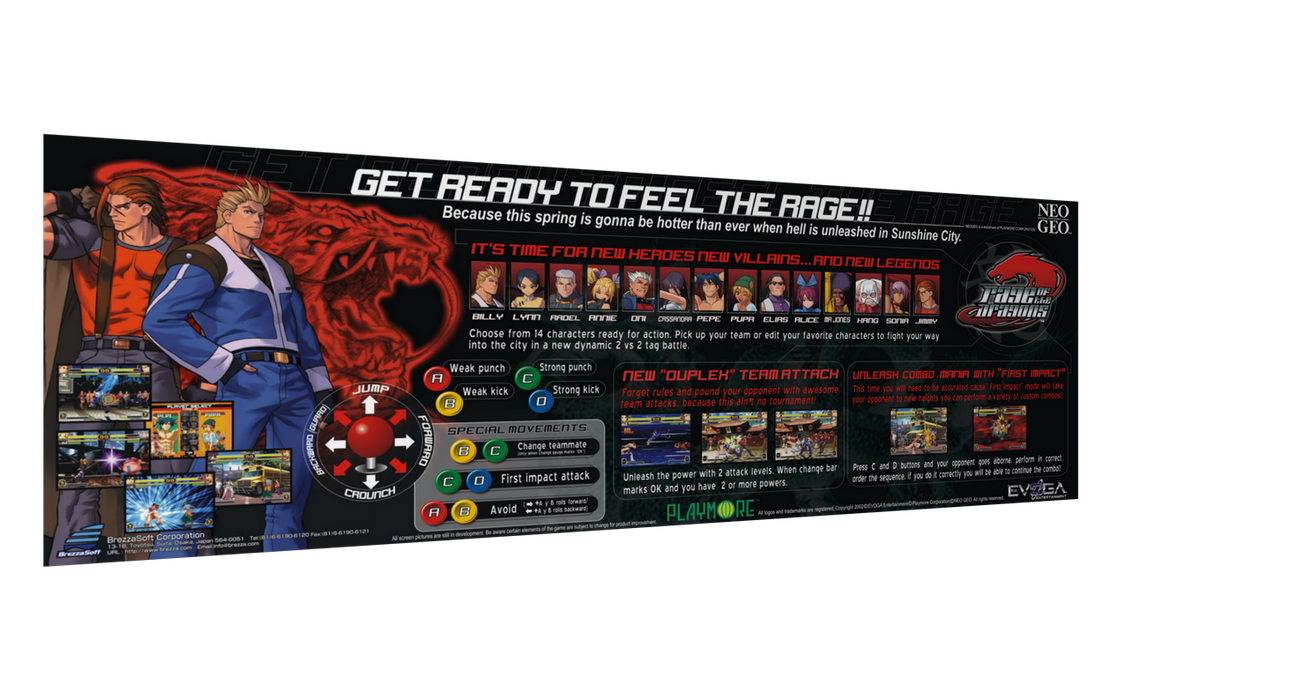 Rage of the Dragons NEO [MVS CART]  - NEO GEO MVS (FREE SHIPPING)