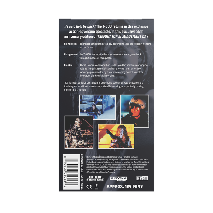 Terminator 2 VHS Switch Game Case - Nintendo Switch (PRE-ORDER)