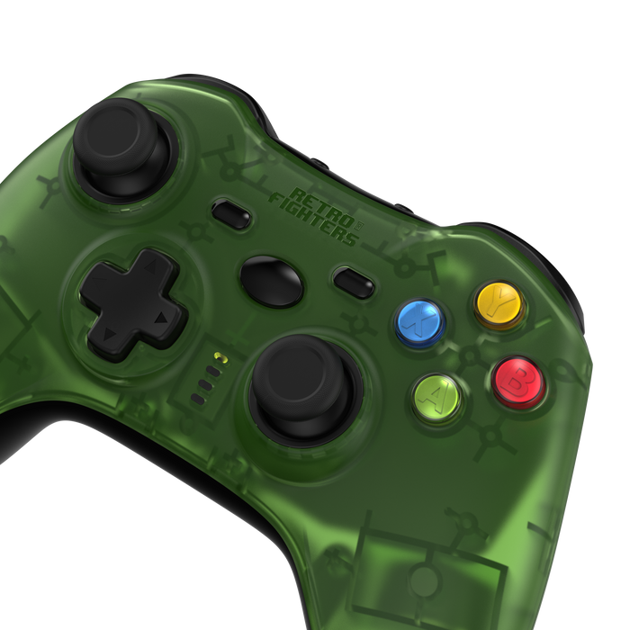 Retro Fighters Hunter 360 Wireless Controller for Xbox 360 & PC [Transparent Green] (PRE-ORDER) (FREE SHIPPING)