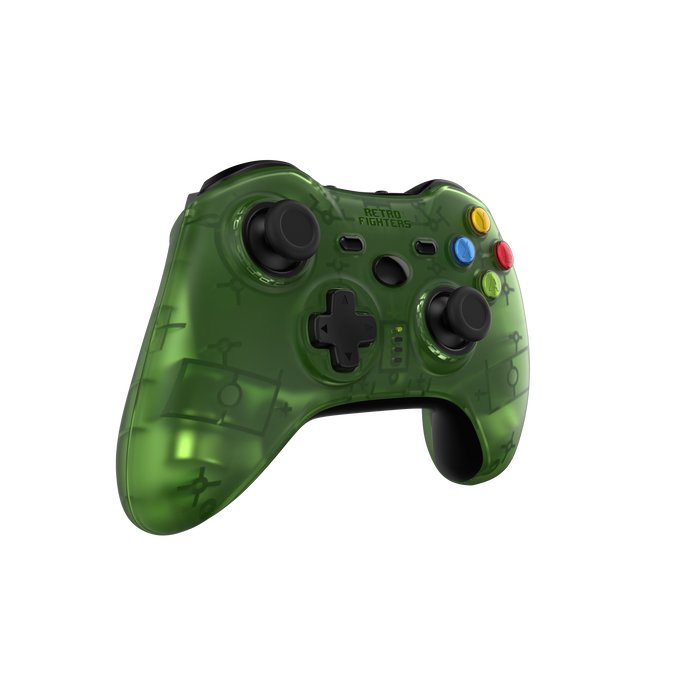Retro Fighters Hunter 360 Wireless Controller for Xbox 360 & PC [Transparent Green] (PRE-ORDER) (FREE SHIPPING)