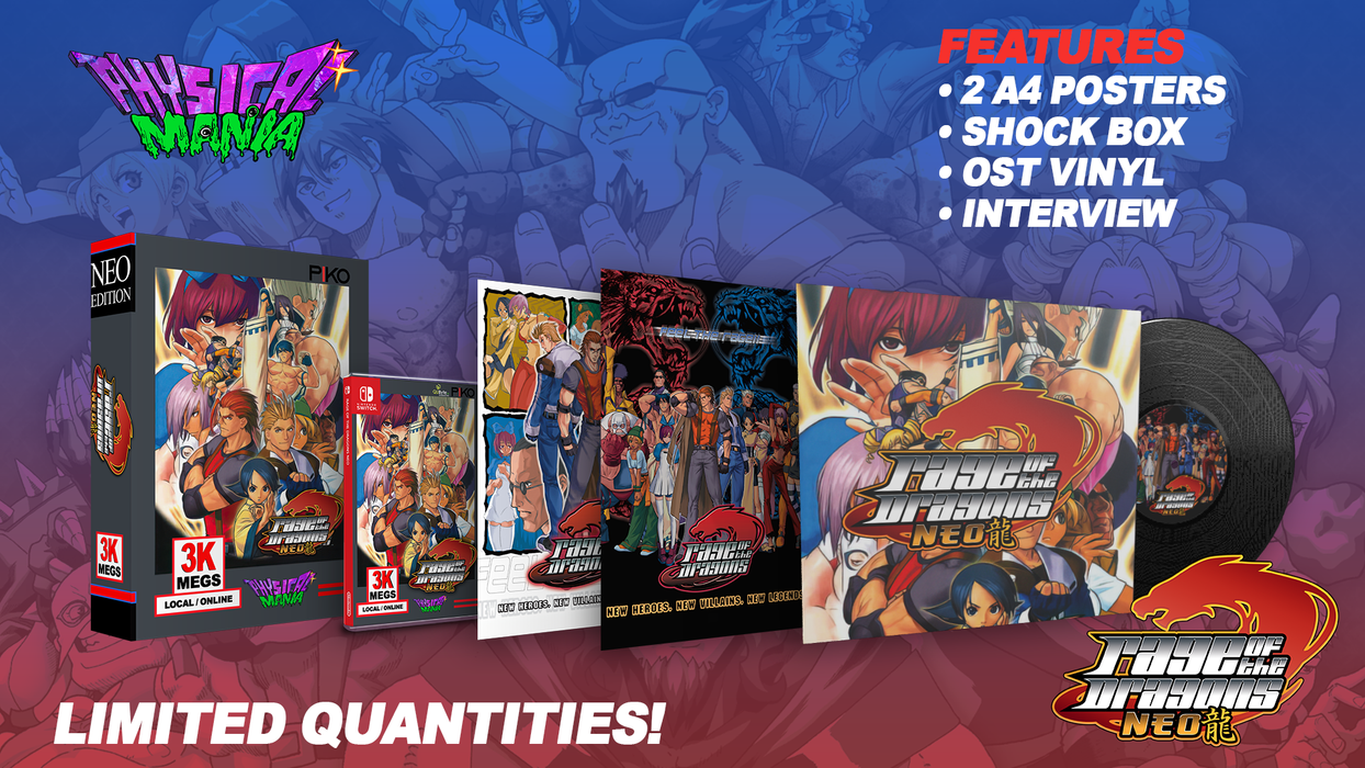 Rage of the Dragons NEO [MVS CART Modern Special Bundle] [EU Import]  - Nintendo Switch (PRE-ORDER CLOSED)