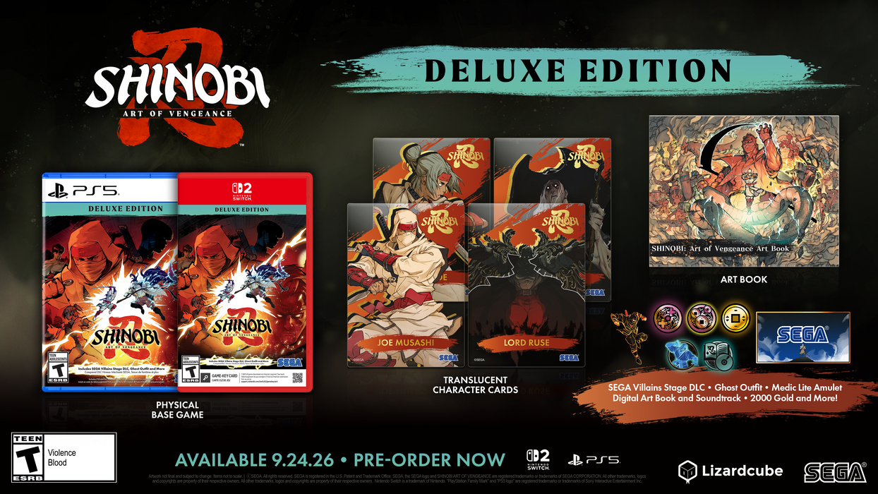 Shinobi: Art of Vengeance Deluxe Edition [Game-Key Card] - Nintendo Switch 2 (PRE-ORDER)