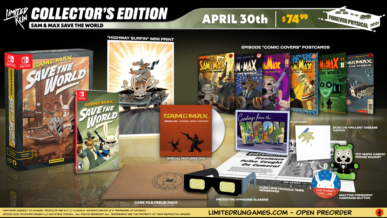 Sam & Max Save the World Collector's Edition [Limited Run Games #104]  - Nintendo Switch