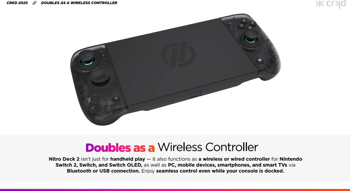 Nitro Deck 2 Smoke Black Edition - Nintendo Switch 2 (PRE-ORDER)