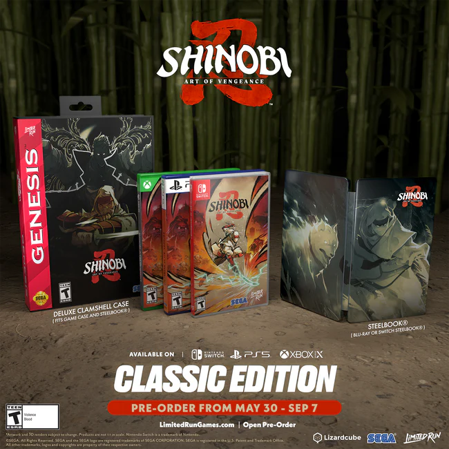 SHINOBI: Art of Vengeance Classic Edition (Limited Run Games #286) - Nintendo Switch