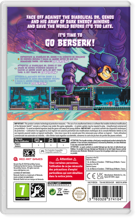 Berserk Boy [Collector's Edition] [EU Import] - Nintendo Switch (FREE SHIPPING)