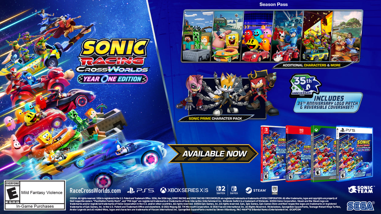 Sonic Racing: CrossWorlds Year One Edition - Nintendo Switch (PRE-ORDER)