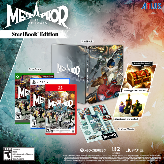 Metaphor: ReFantazio SteelBook Edition [Game-Key Card] - Nintendo Switch 2 (PRE-ORDER)